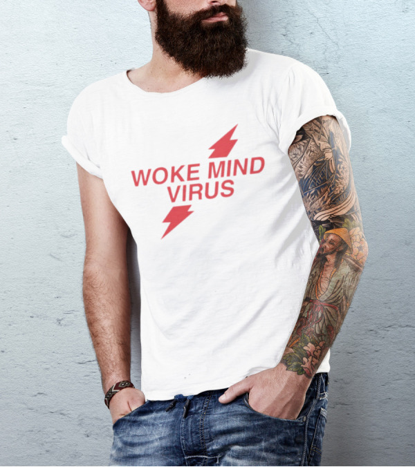 Woke Mind Virus Red Lightning Bolt T-Shirt