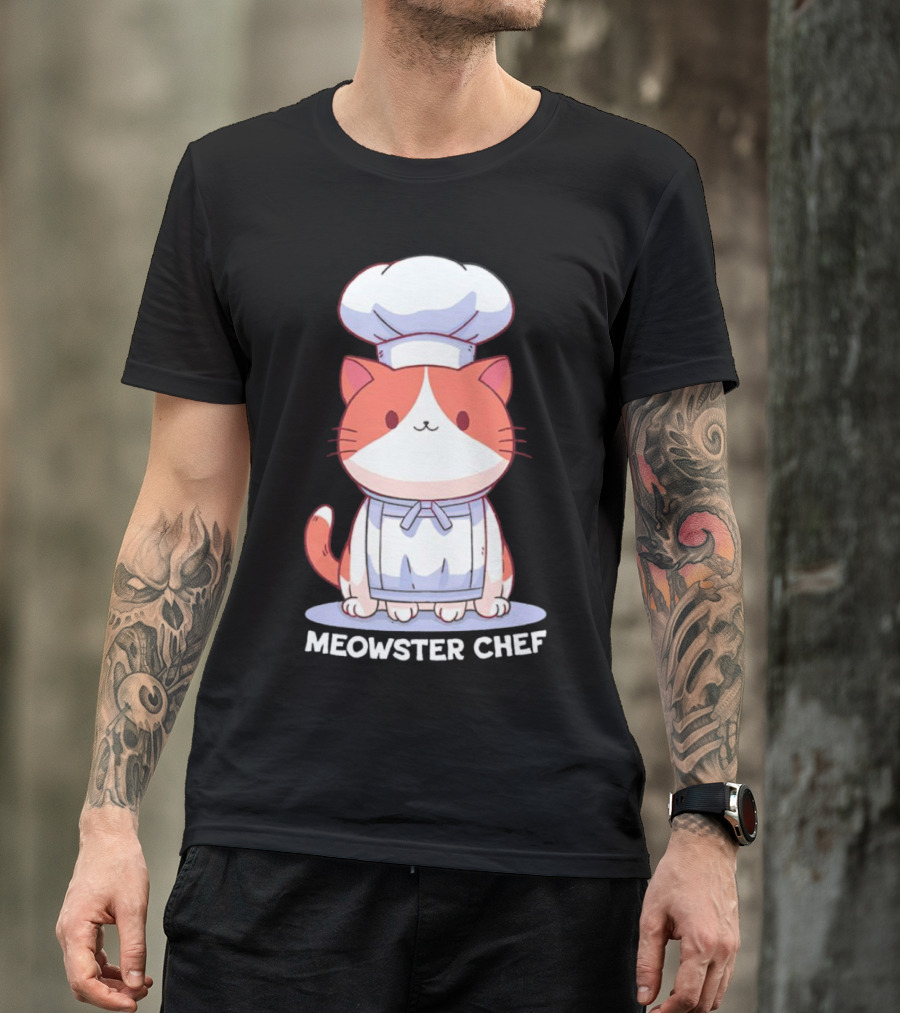 Meowster Chef Adorable Cat Cooking T-Shirt