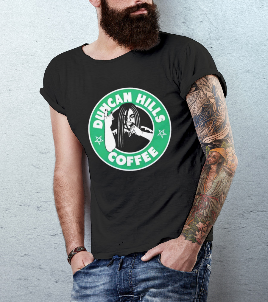 Duncan Hills Coffee Metalocalypse Starbucks Emblem T-Shirt