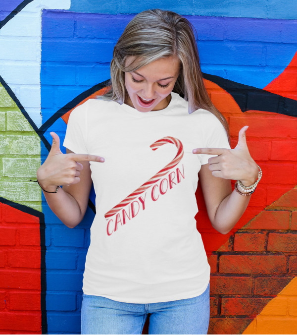 Candy Corn Candy Cane Mischief T-Shirt