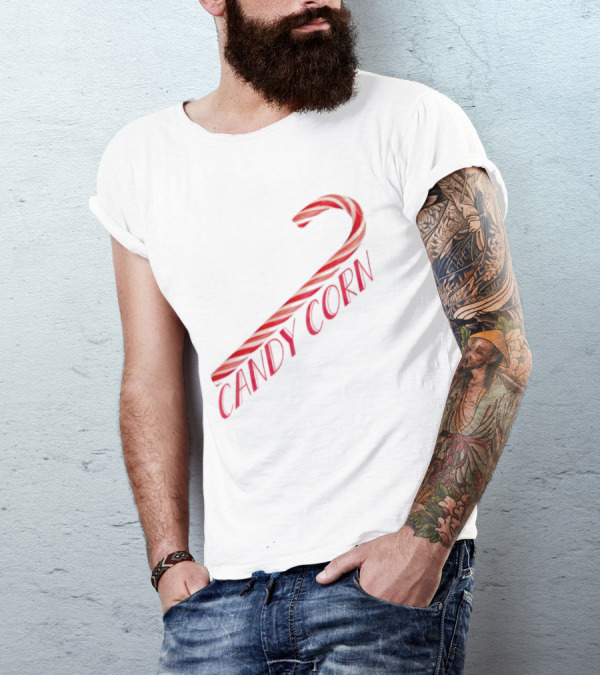 Candy Corn Candy Cane Mischief T-Shirt