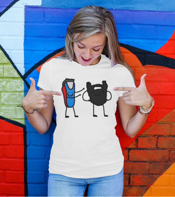 Clipps And Beard Clippers And Facial Hair Cartoon T-Shirt