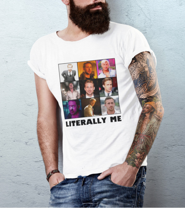 Ryan Gosling Literally Me Nine Image Collage T-Shirt