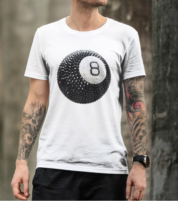 Lucky 8 Ball Crystal Sparkle Sphere T-Shirt