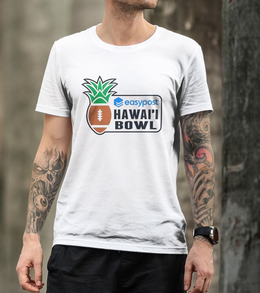 Easypost Hawai’i Bowl Pineapple Football T-Shirt