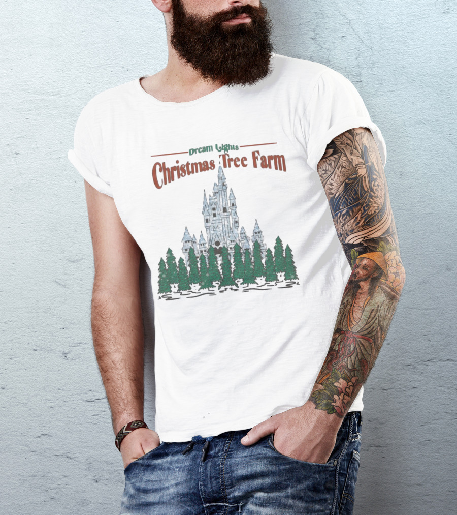 Dream Lights Christmas Tree Farm Castle T-Shirt