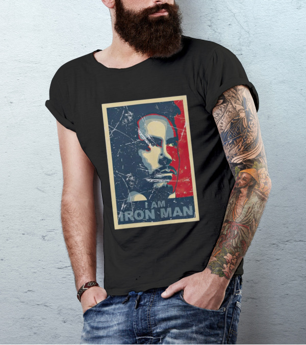 I Am Iron Man Tony Stark Vintage T-Shirt