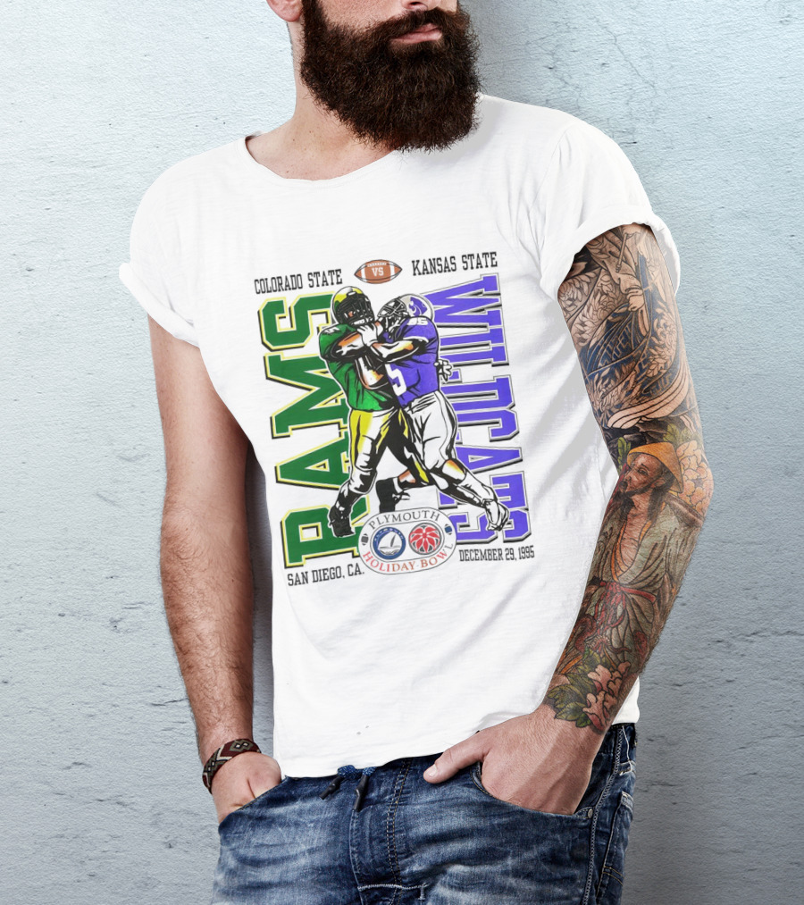 Colorado State Rams Vs Kansas State Wildcats Plymouth Holiday Bowl December 29 1995 San Diego CA T-Shirt