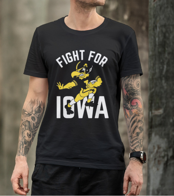 Iowa Hawkeyes Fight For Iowa Mascot Football T-Shirt