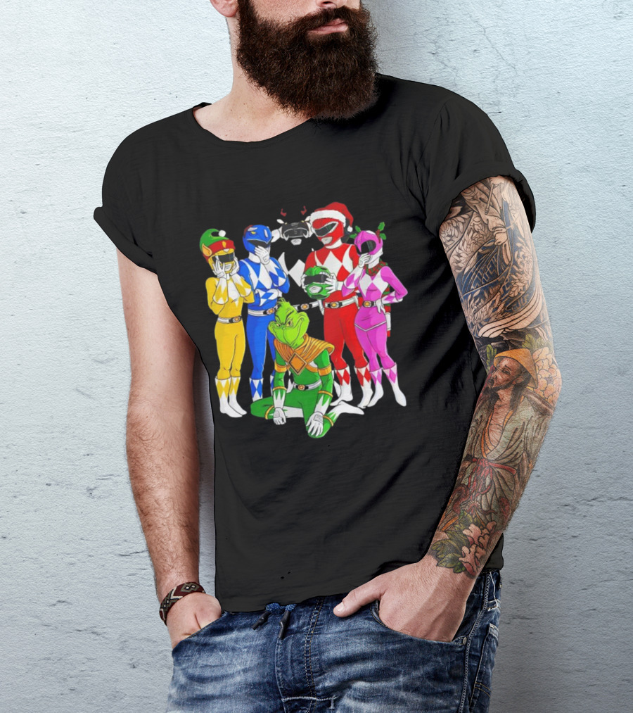Grinch Rangers Christmas Power T-Shirt