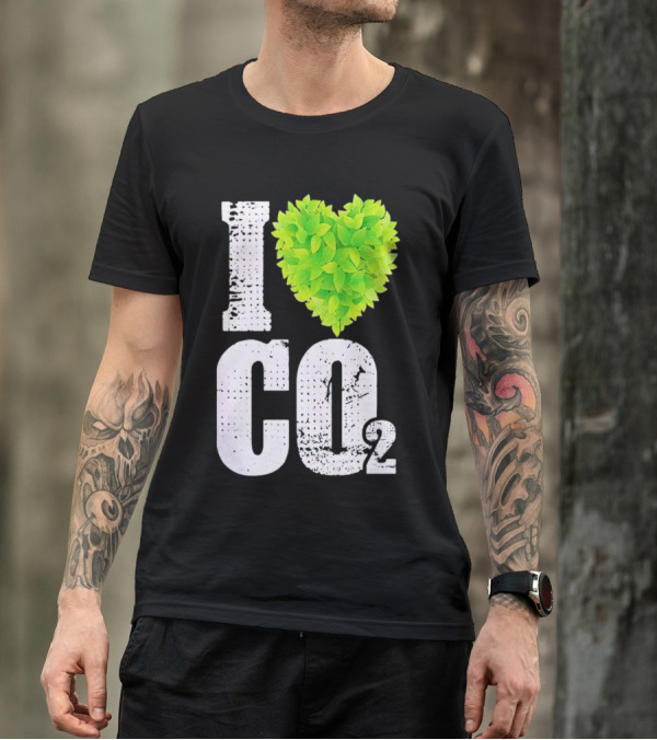 I Love CO2 Leaf Heart T-Shirt