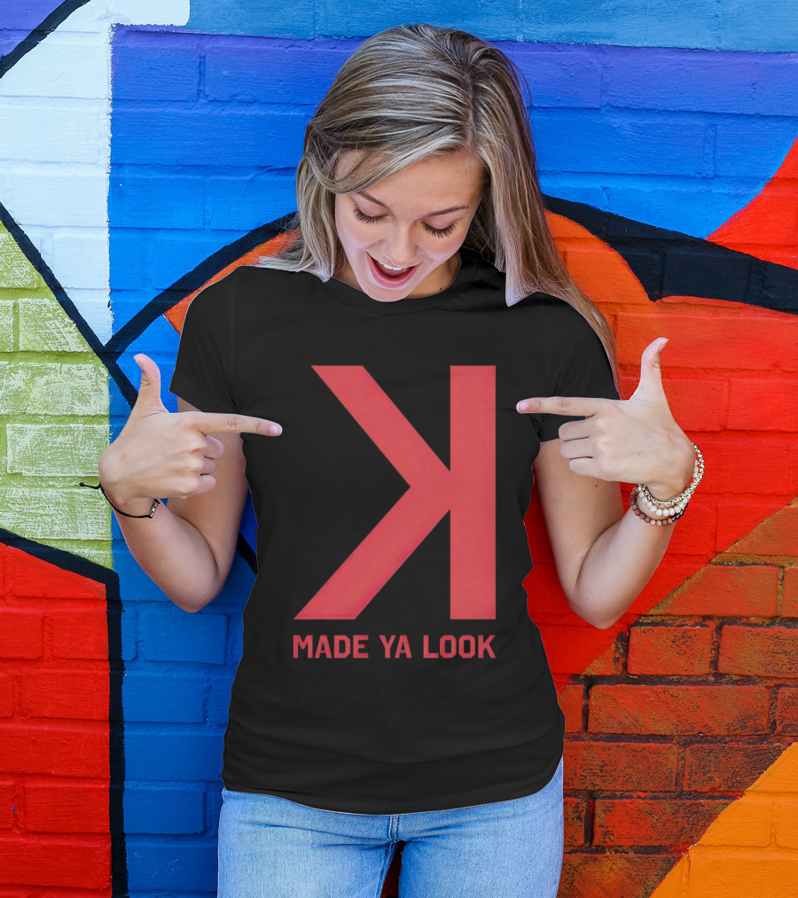 Made Ya Look Backwards K Baseball Strikeout Fan T-Shirt