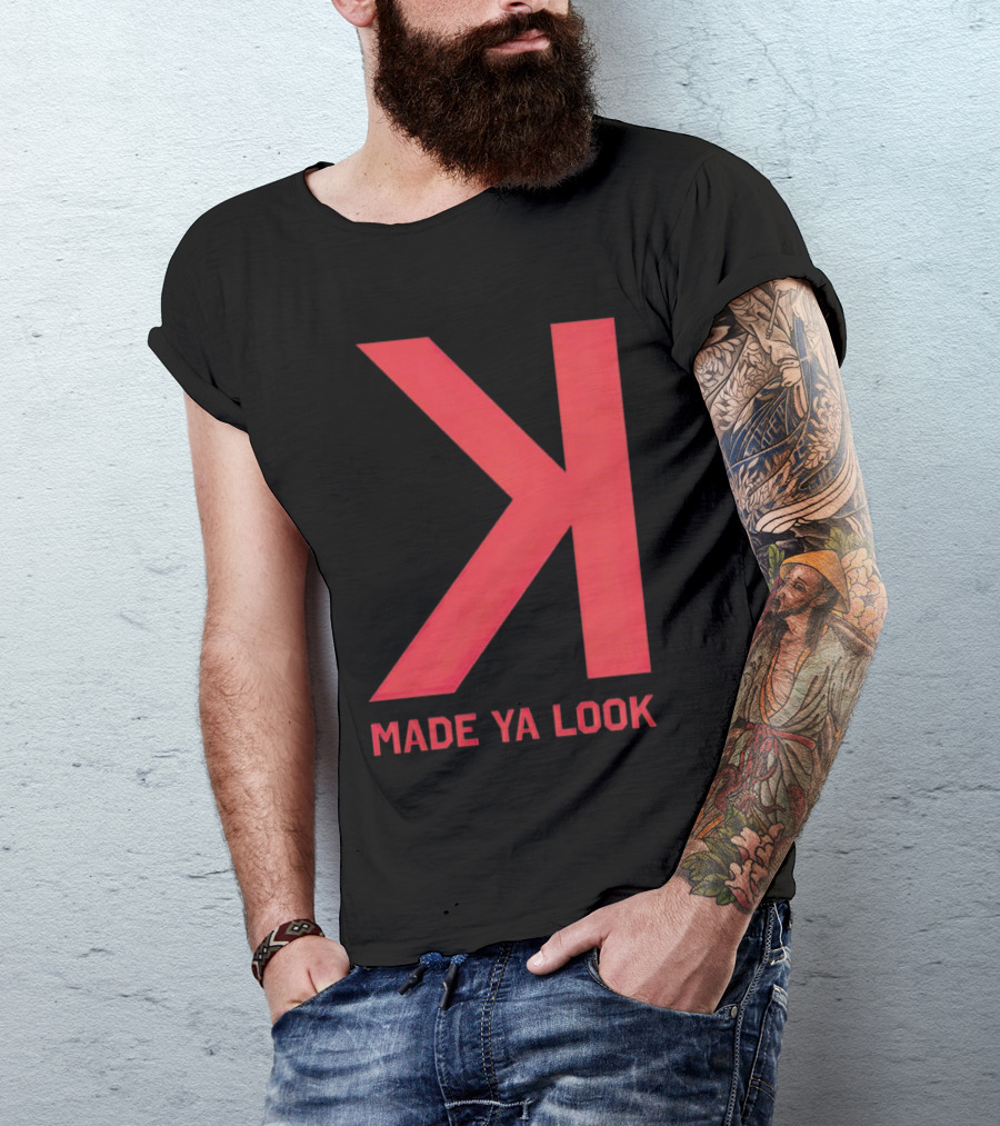Made Ya Look Backwards K Baseball Strikeout Fan T-Shirt