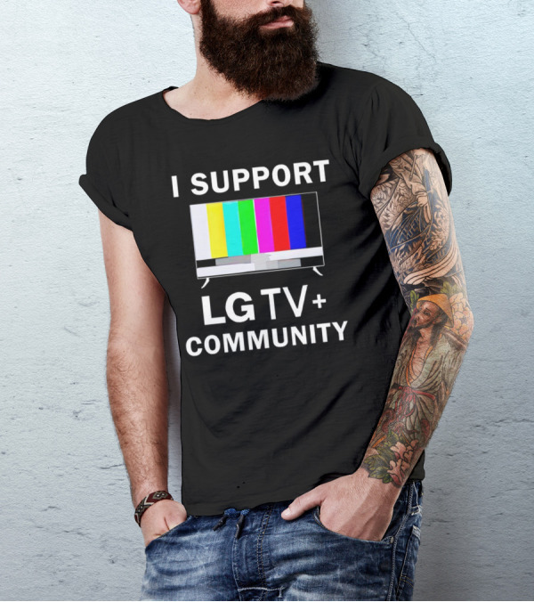I Support LG TV+ Community Color Bars Display T-Shirt