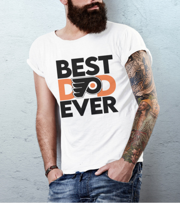 Philadelphia Flyers Logo Best Dad Ever NHL T-Shirt
