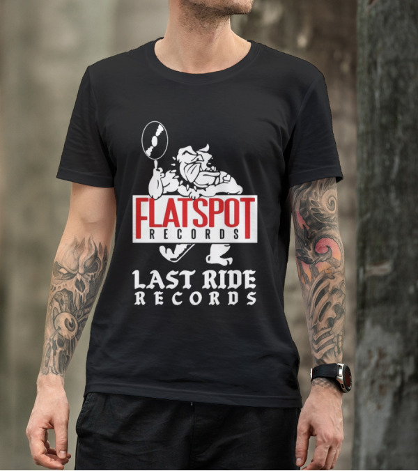 Flatspot Records Bulldog Last Ride Records T-Shirt