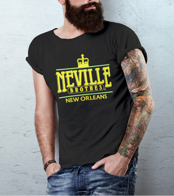 Neville Brothers Crown Logo New Orleans T-Shirt