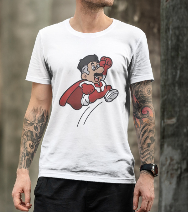 Omni Mario Superhero Jumping Manoeuver T-Shirt