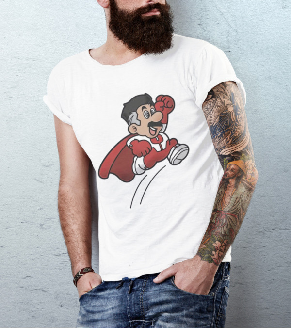Omni Mario Superhero Jumping Manoeuver T-Shirt