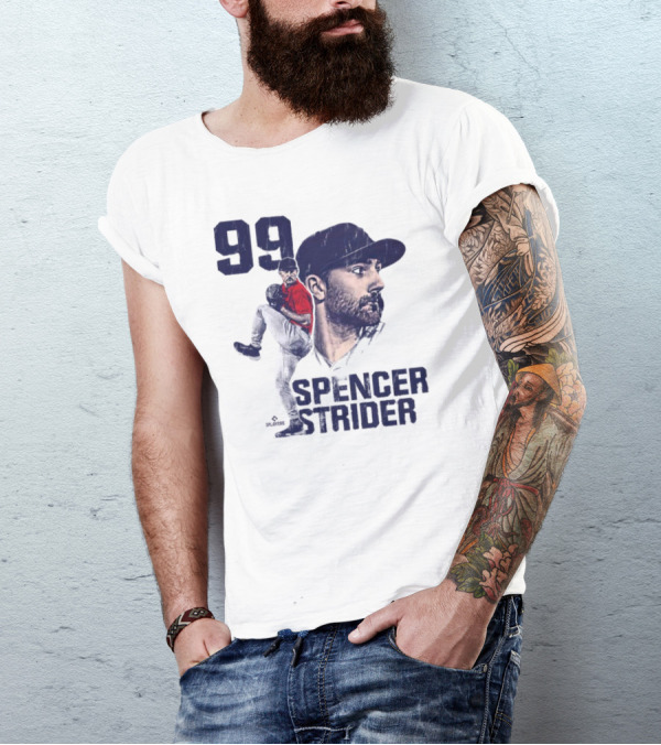Spencer Strider 99 Atlanta Braves Vintage Players T-Shirt