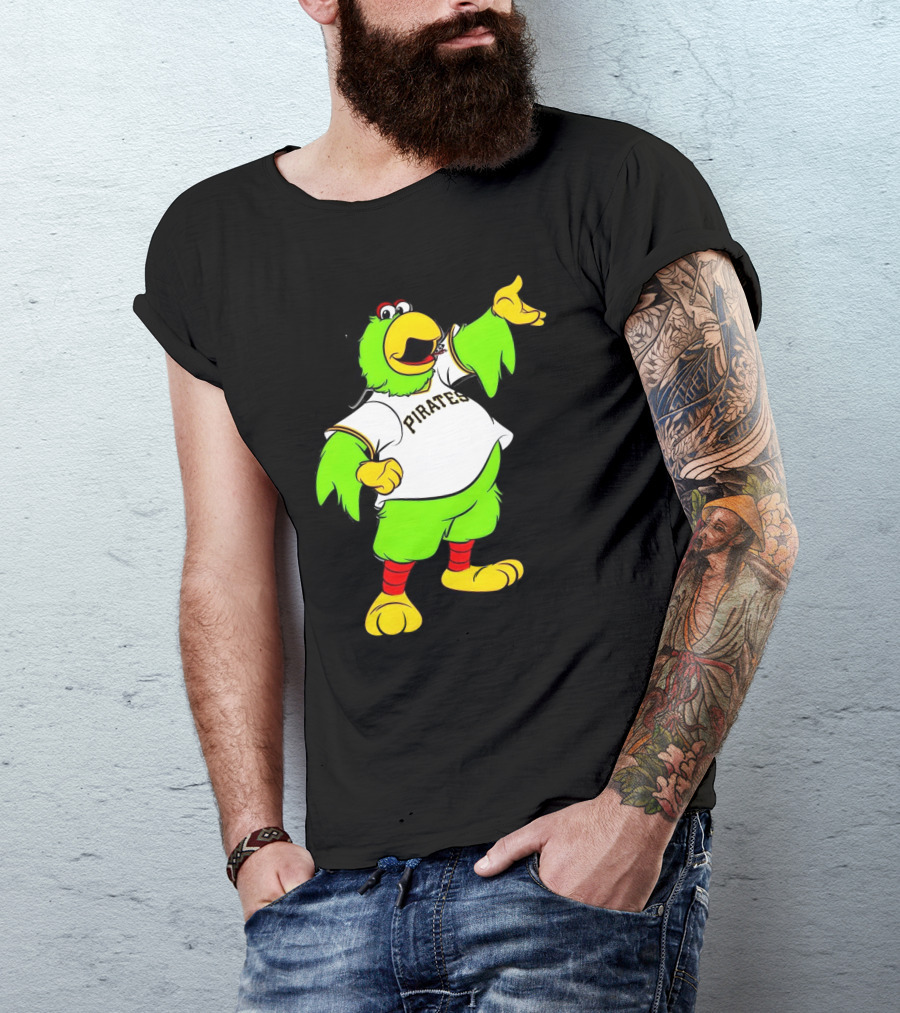 Pittsburgh Pirates Parrot Mascot Cheerful T-Shirt