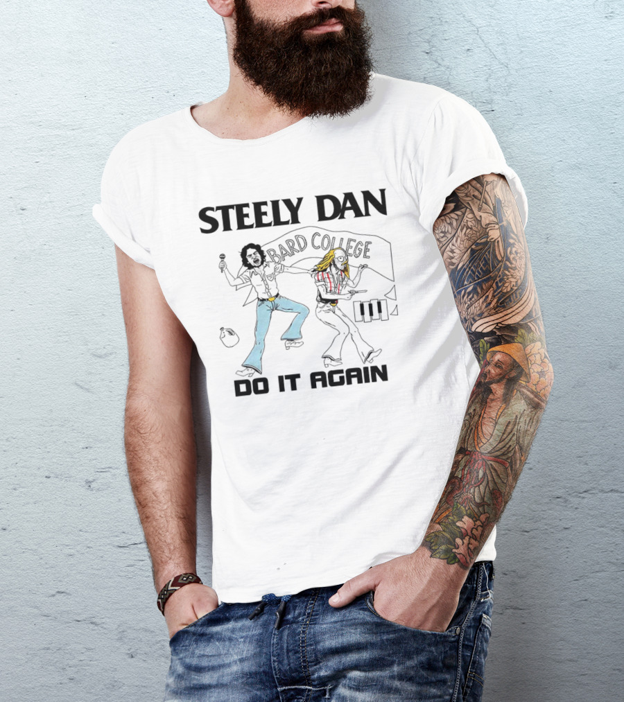 Steely Dan Bard College Do It Again Retro Music Skate Roller Disco Vintage T-Shirt