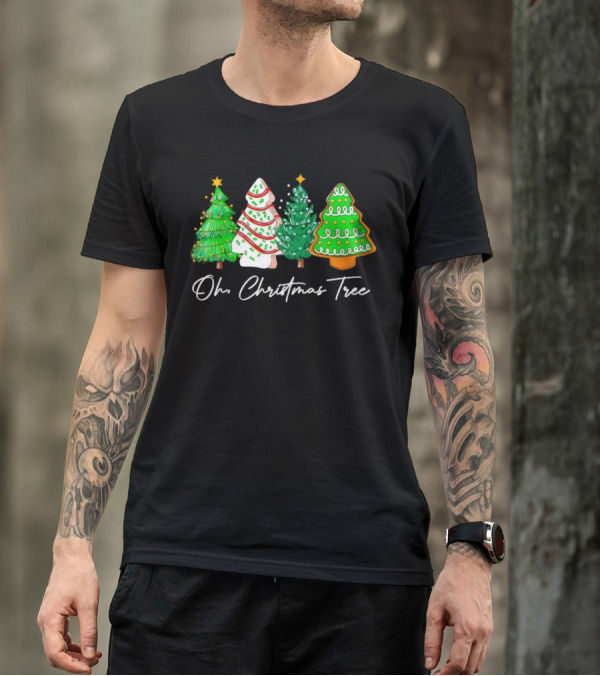 Oh Christmas Tree Festive Evergreen Cookie Display T-Shirt