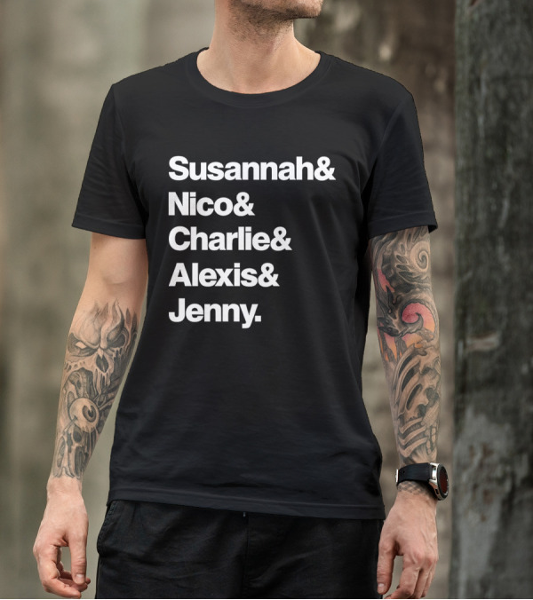 Susannah Nico Charlie Alexis Jenny Ampersand Series T-Shirt
