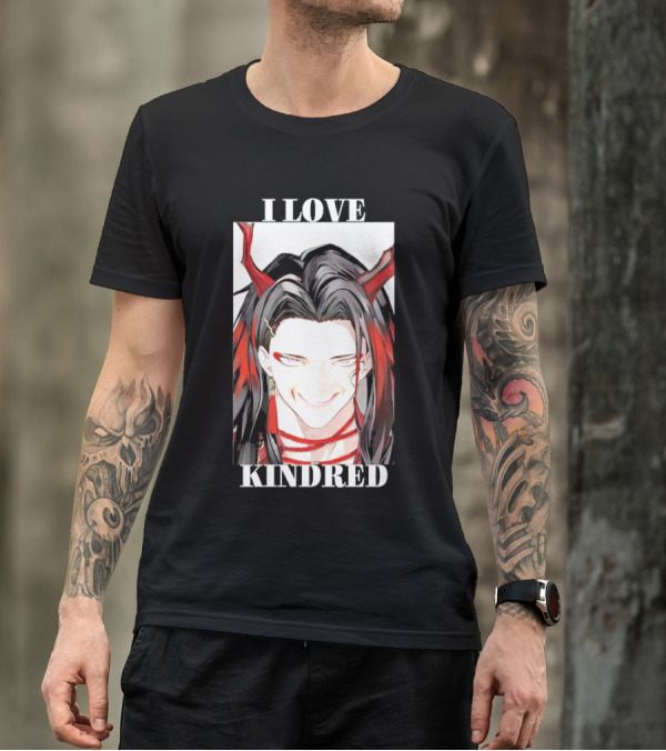 Vox Akuma I Love Kindred Red Horns Anime Character T-Shirt