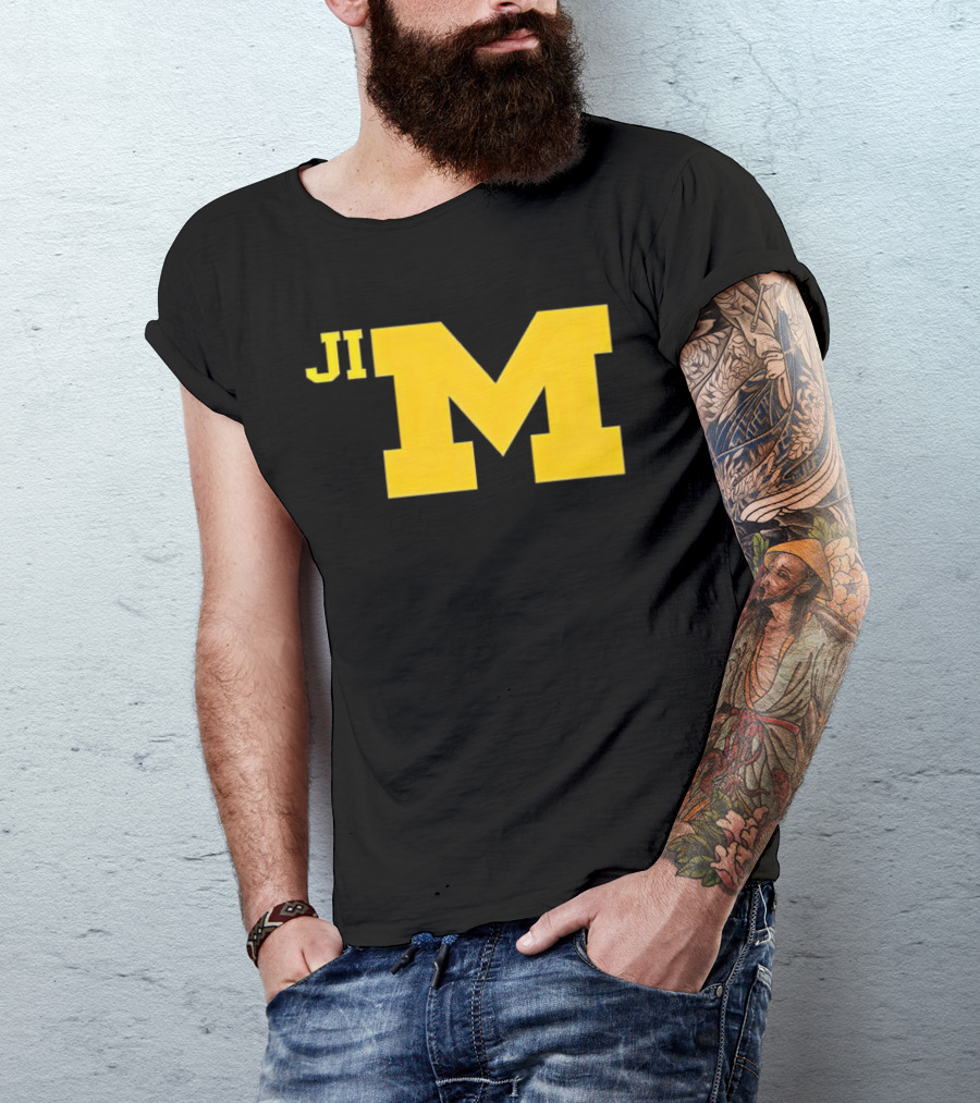 Jim Harbaugh Michigan Wolverines Big M T-Shirt