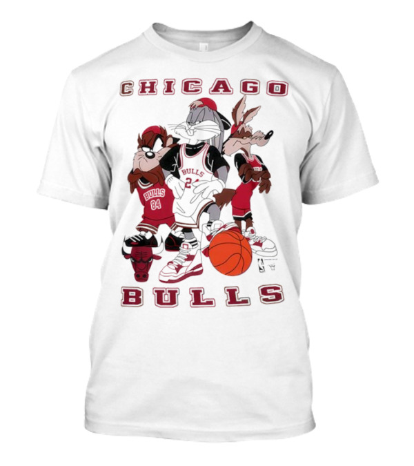 Chicago Bulls Basketball Looney Tunes Characters T-Shirt