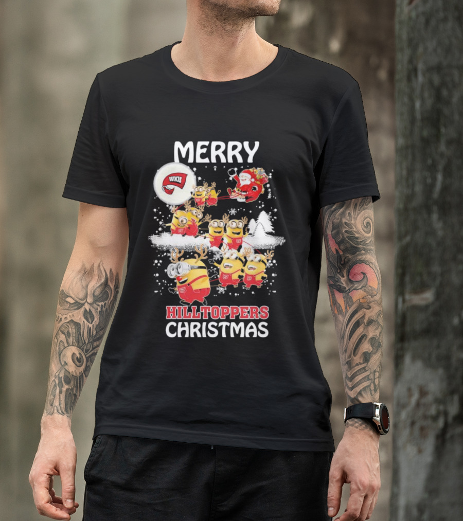 Merry WKU Hilltoppers Minions Christmas T-Shirt