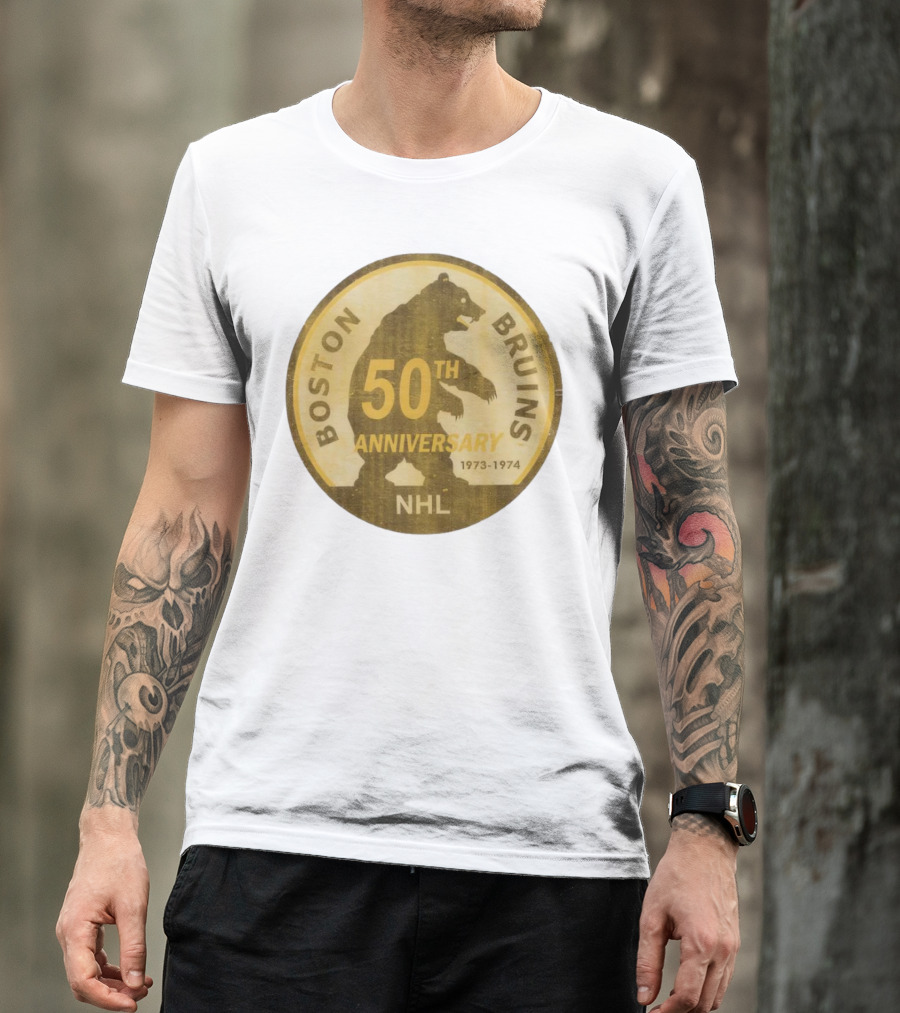 Boston Bruins 50th Anniversary NHL 1973-1974 T-Shirt