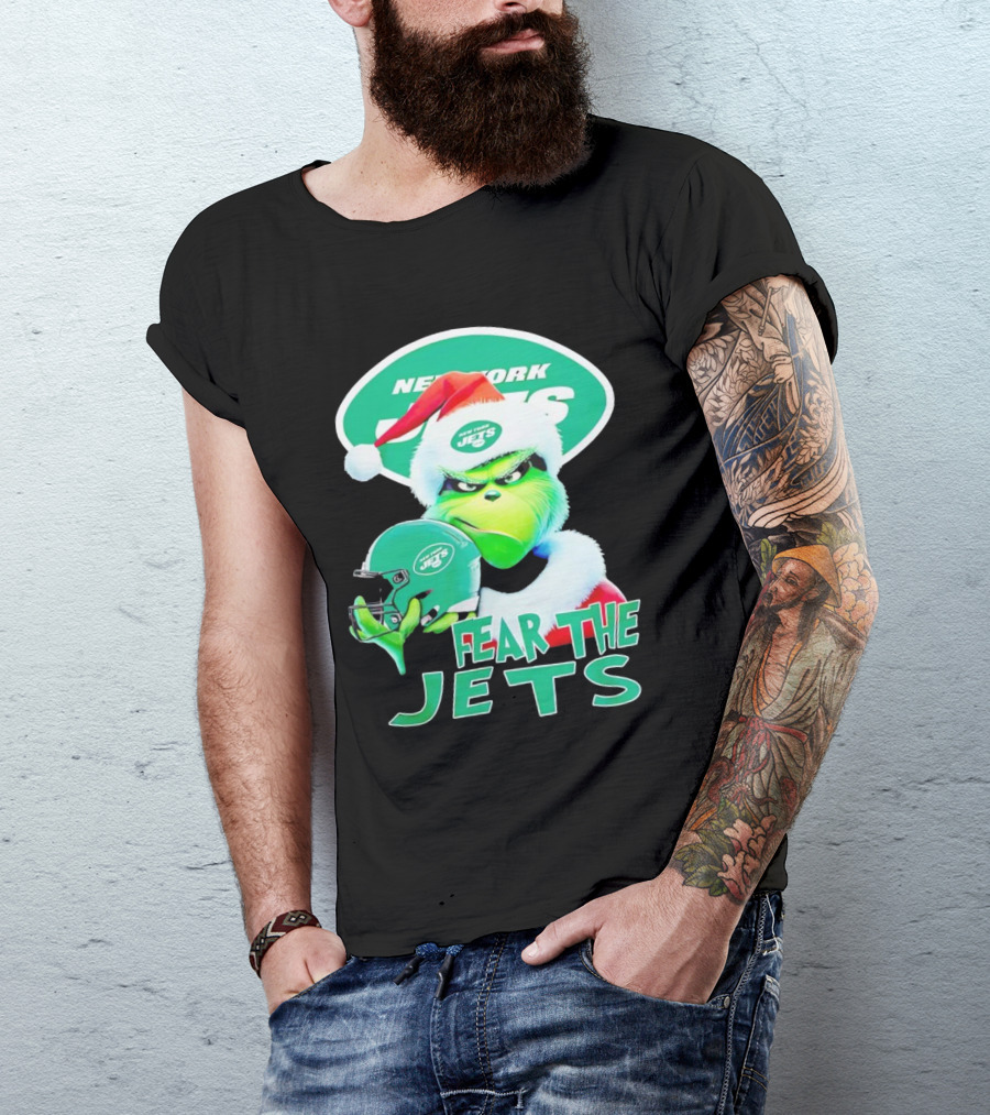 New York Jets Grinch Fear The Jets Christmas T-Shirt