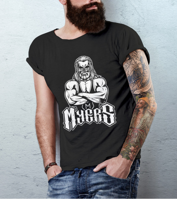 Brian Myers Fka Curt Hawkins Skull Crossed Arms Tattooed Madison Morgan T-Shirt