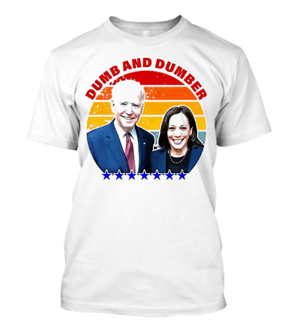 Dumb And Dumber Joe Biden Kamala Harris Retro Stars T-Shirt