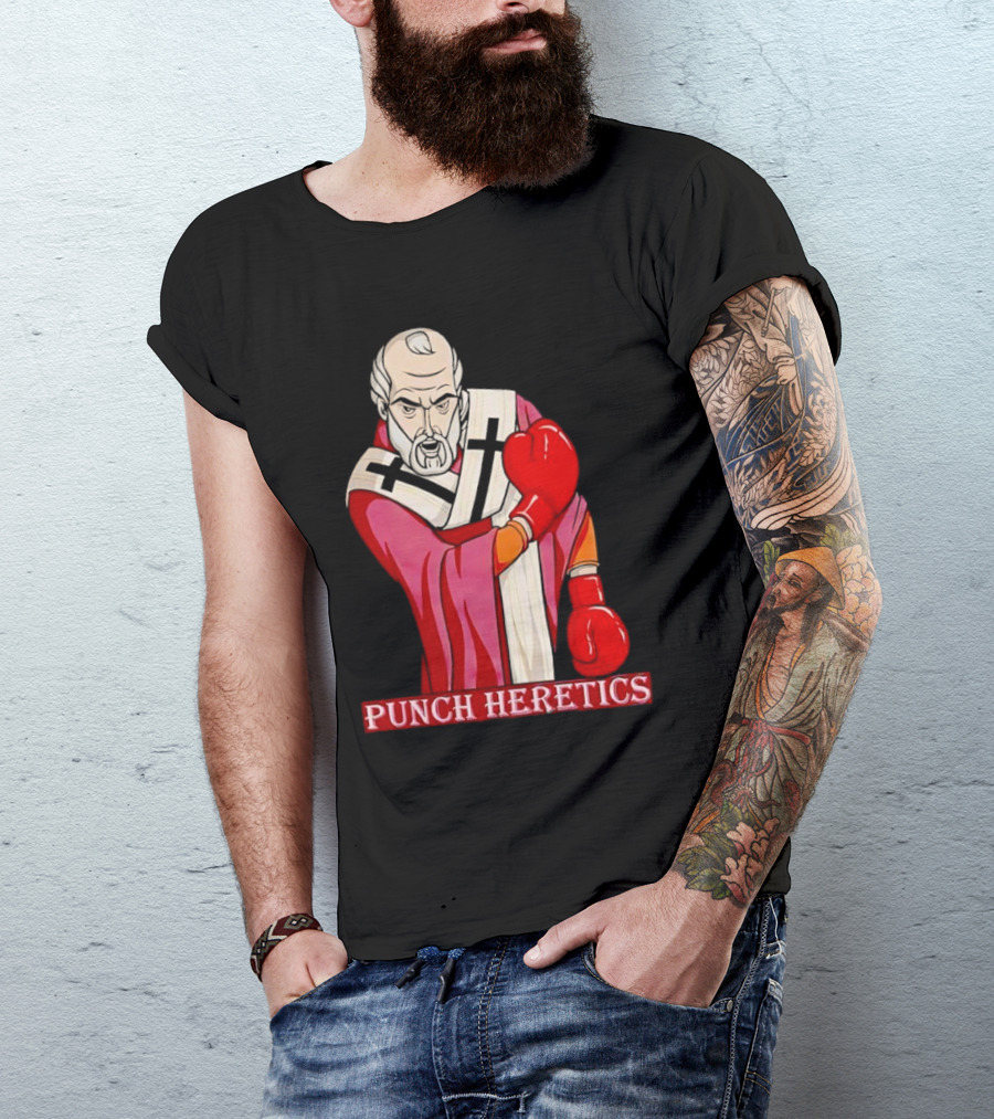 Punch Heretics Boxing Bishop Iconic T-Shirt