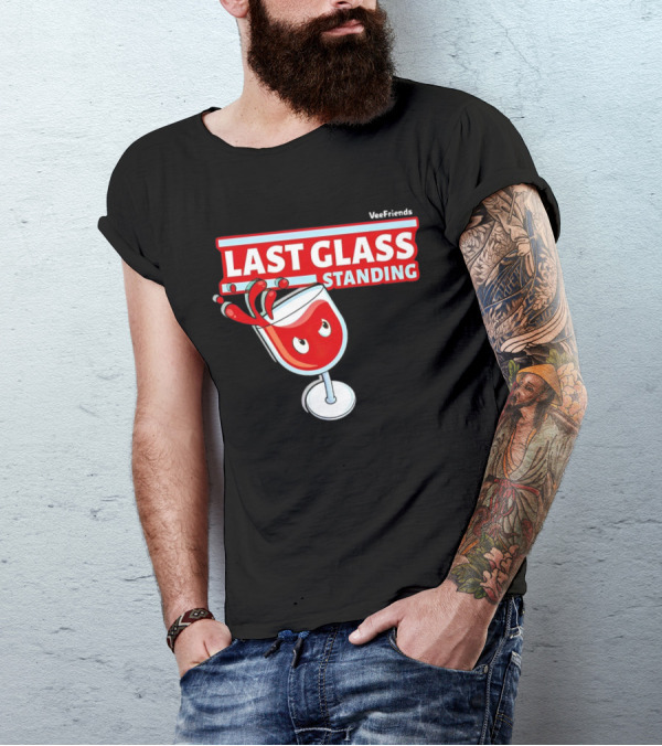 VeeFriends Last Glass Standing Wine Glass Character T-Shirt