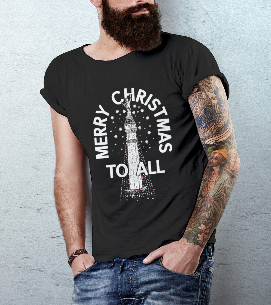 Merry Christmas To All Lights Monument T-Shirt