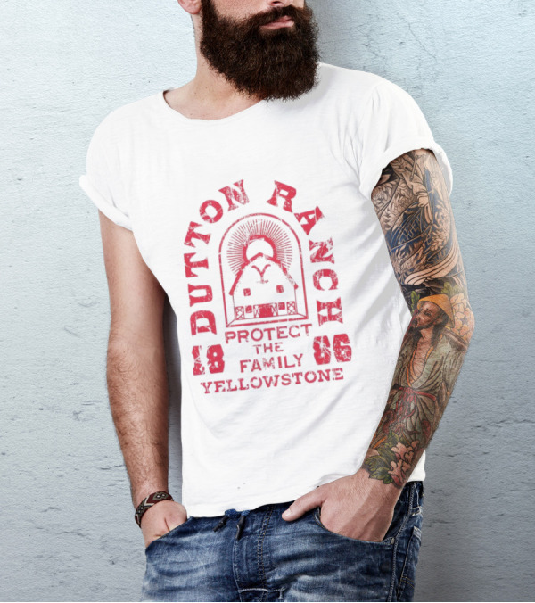 Yellowstone Dutton Ranch Protect The Family 1886 T-Shirt