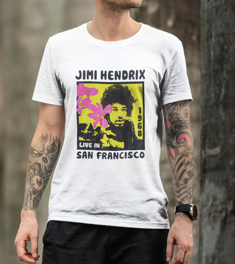 Jimi Hendrix Live In San Francisco 1968 T-Shirt