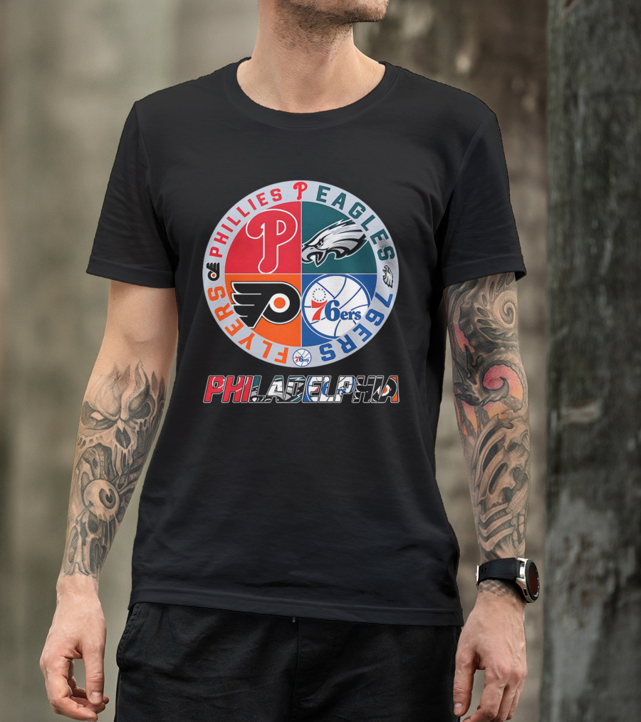 PHILADELPHIA Phillies Eagles 76ers Flyers T-Shirt
