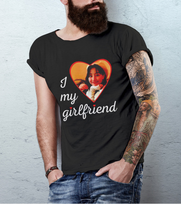 I Love My Girlfriend Jihyo Heart Photo T-Shirt