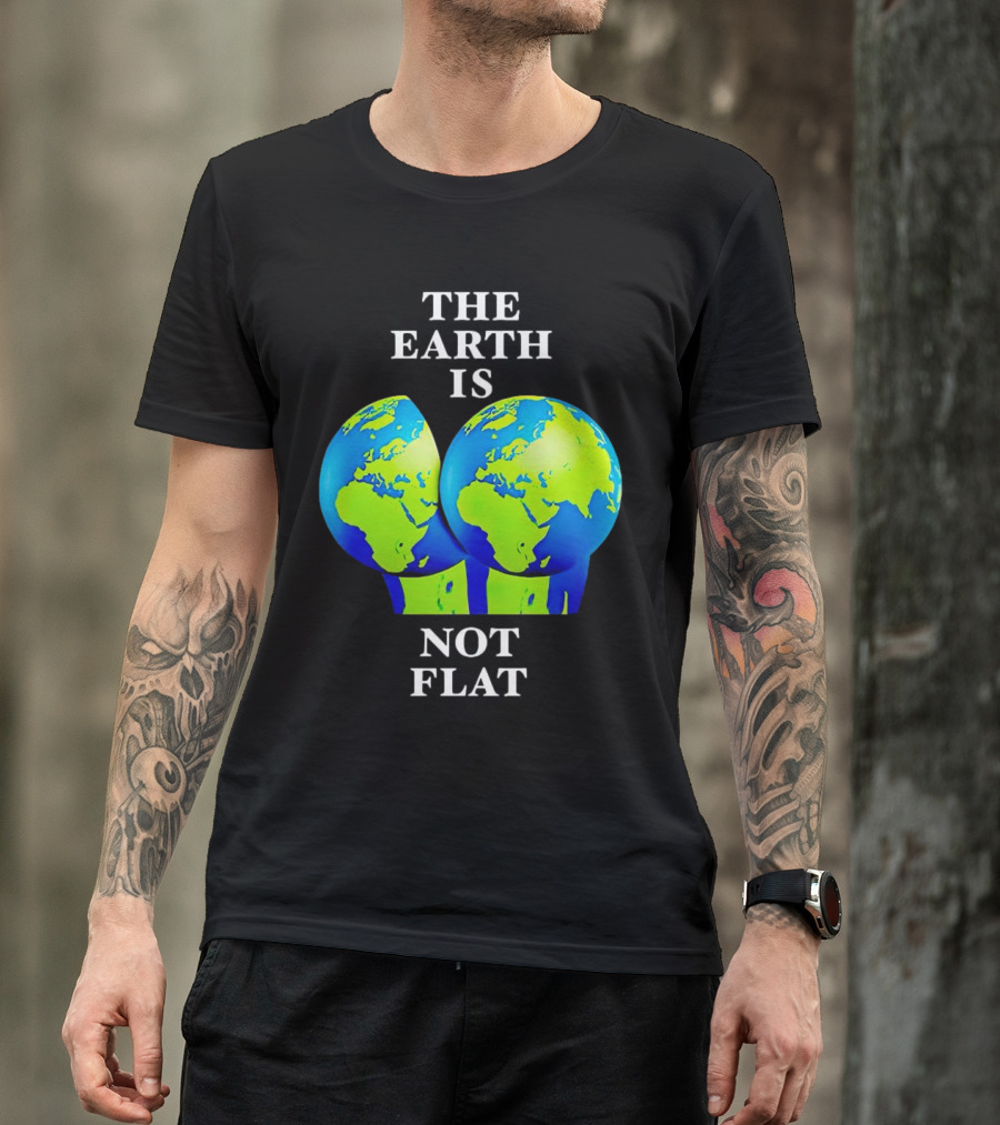 The Earth Is Not Flat Double Globe Visual T-Shirt