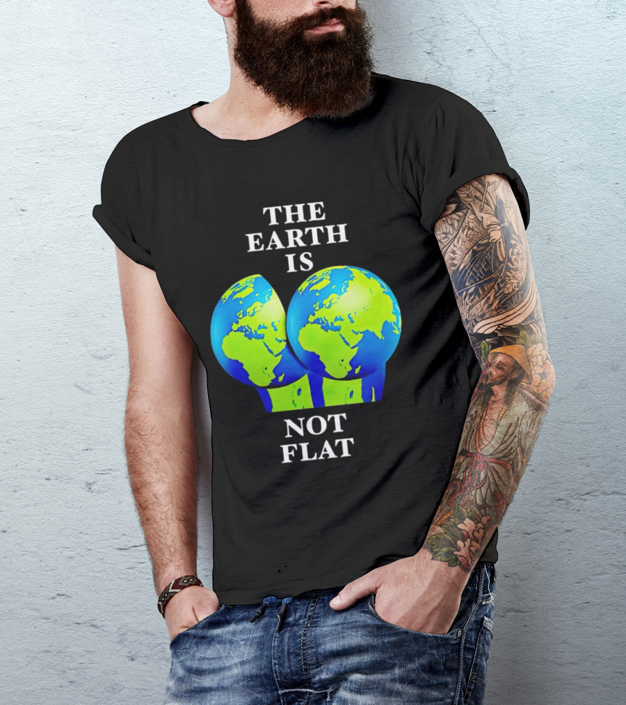 The Earth Is Not Flat Double Globe Visual T-Shirt