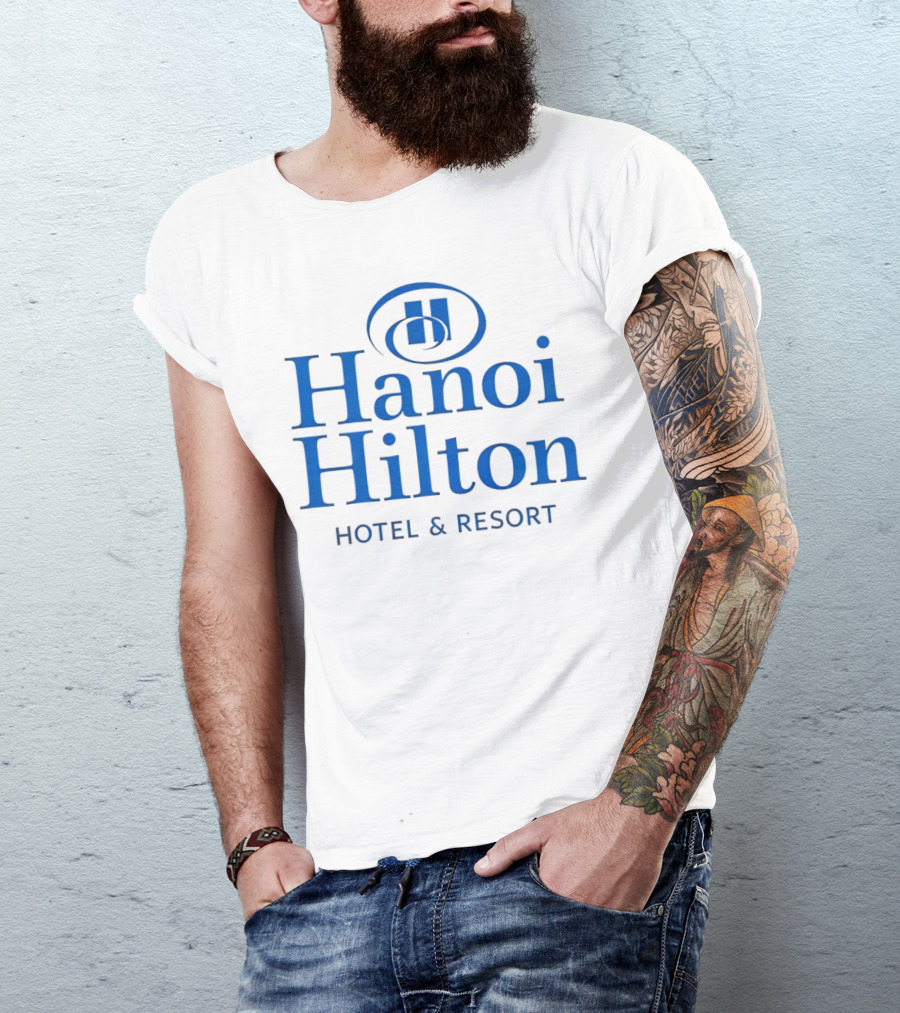Hanoi Hilton Hotel And Resort Logo Emblem T-Shirt