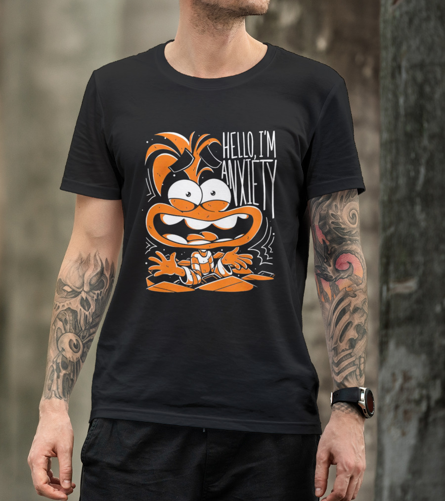 Hello I'm Anxiety Character Comic Visual T-Shirt