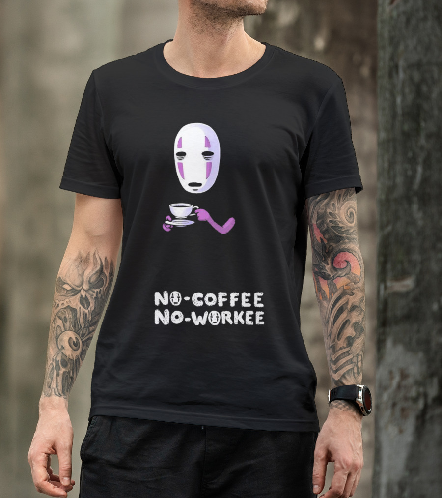 Spirited Away No Face No Coffee No Workee T-Shirt