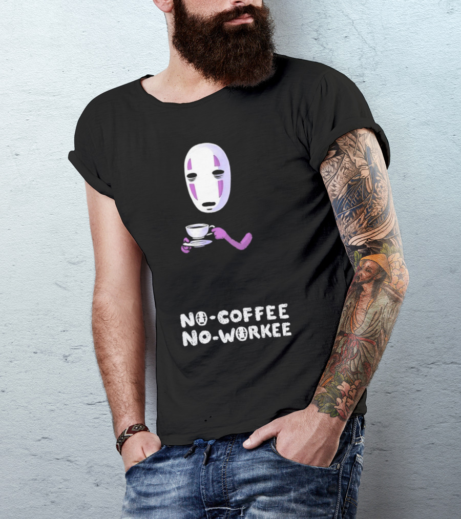 Spirited Away No Face No Coffee No Workee T-Shirt