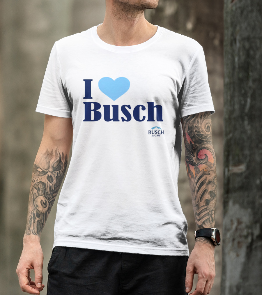I Love Busch Light Busch Heart T-Shirt